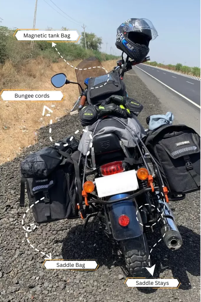 bike loaded with luggage